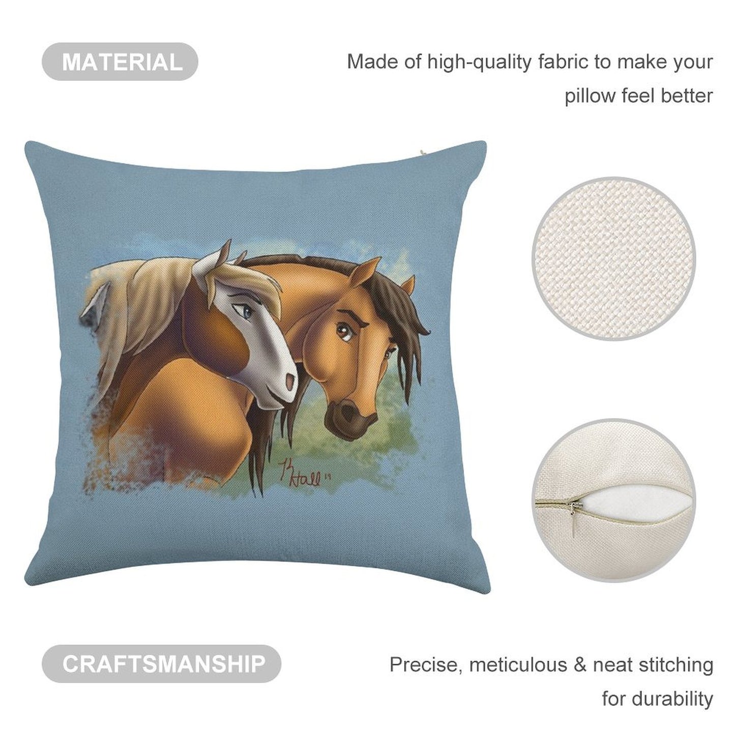 Spirit And Rain - Love Found Us Linen Throw Pillow Cover