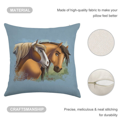 Spirit And Rain - Love Found Us Linen Throw Pillow Cover