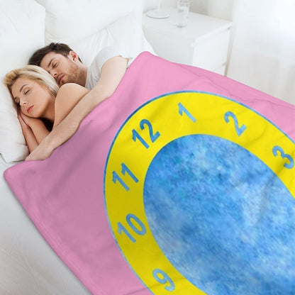 Clock Rug (The Big Comfy Couch) Throw Blanket