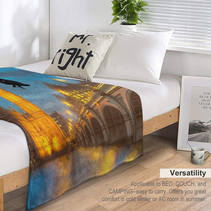 Magical Nanny Over London Throw Blanket