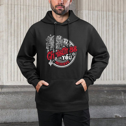 Retro Have The Christmas You Deserve Dark Humor Krampus Xmas Relaxed Fit Hoodie