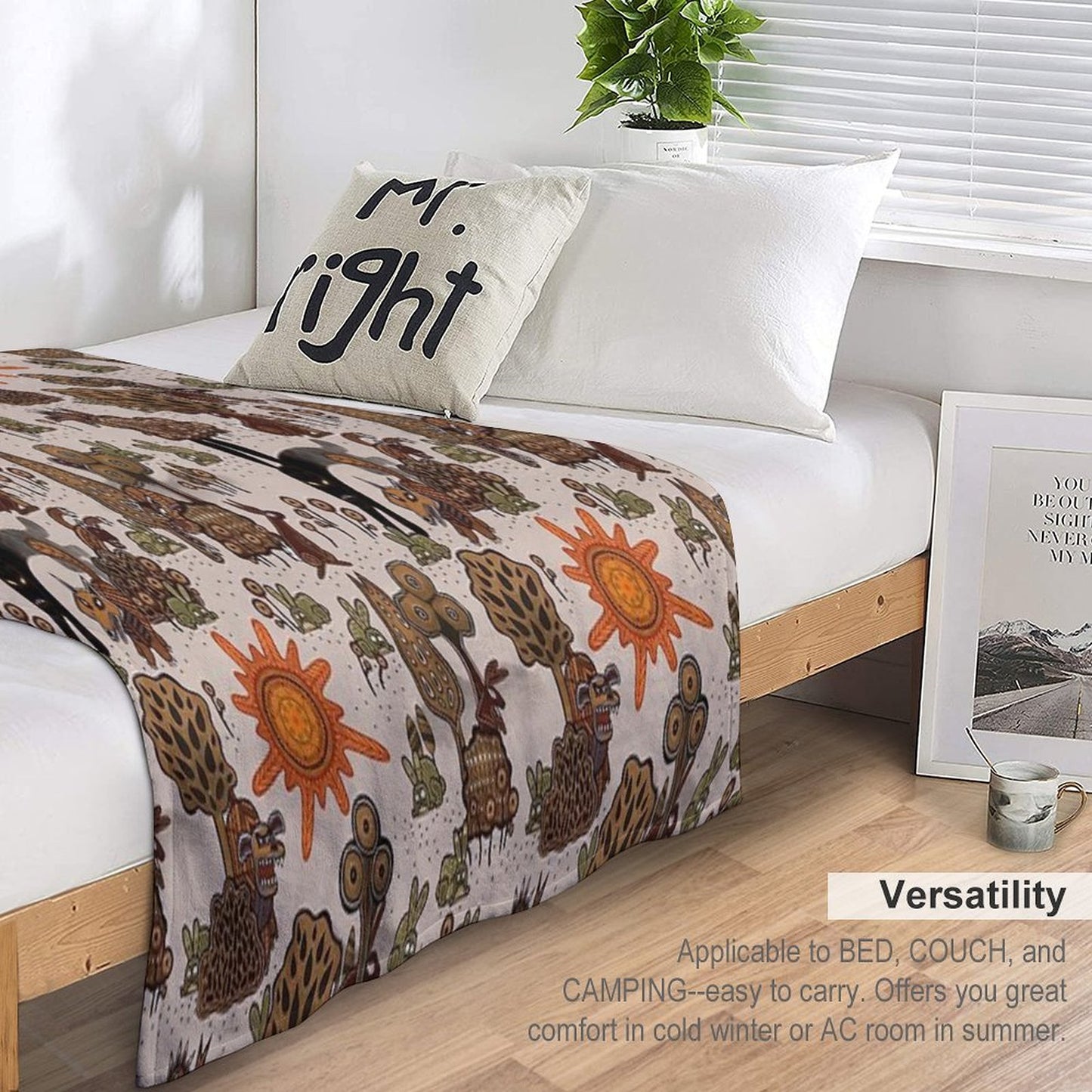 In The Beginning of The World - Watership Down Pattern Throw Blanket