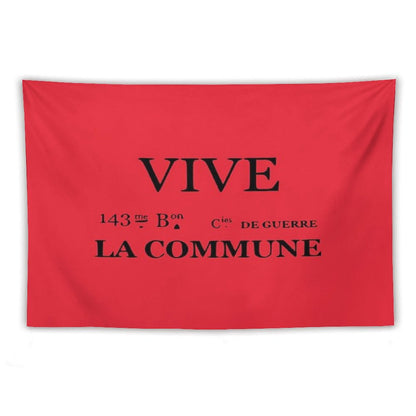 Vive La Commune Flag of The 143rd Battalion of The Communal National Guards of The Paris Commune Tapestry