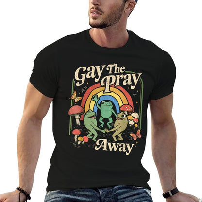 Gay The Pray Away Rainbow Funny Meme Frogs LGBT Pride LGBTQ  Soft T-Shirt