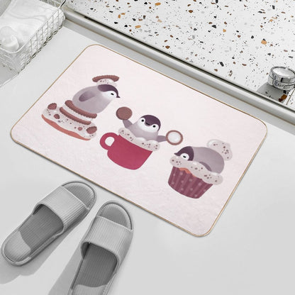 Cookie Cream And Penguin Bath Mat