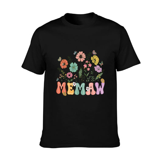 Memaw Mothers Day For Grandma Wildflower Floral Women T-Shirt