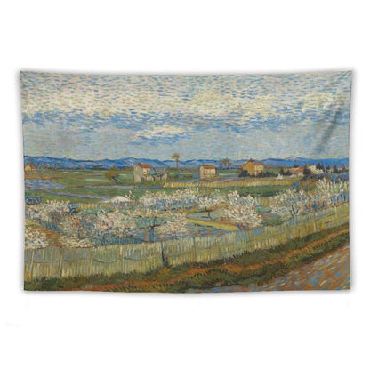 Van Gogh’s Peach Trees in Blossom Tapestry