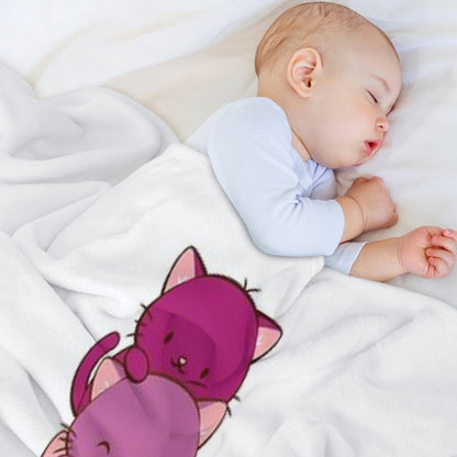 Lesbian Pride Flag Kawaii Cats Throw Blanket