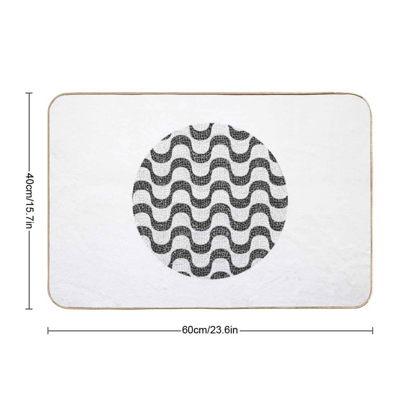 Copacabana Vibes Rio De Janeiro's Charming Sidewalk Bath Mat