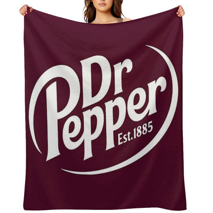 Dr Pepper Soda Throw Blanket