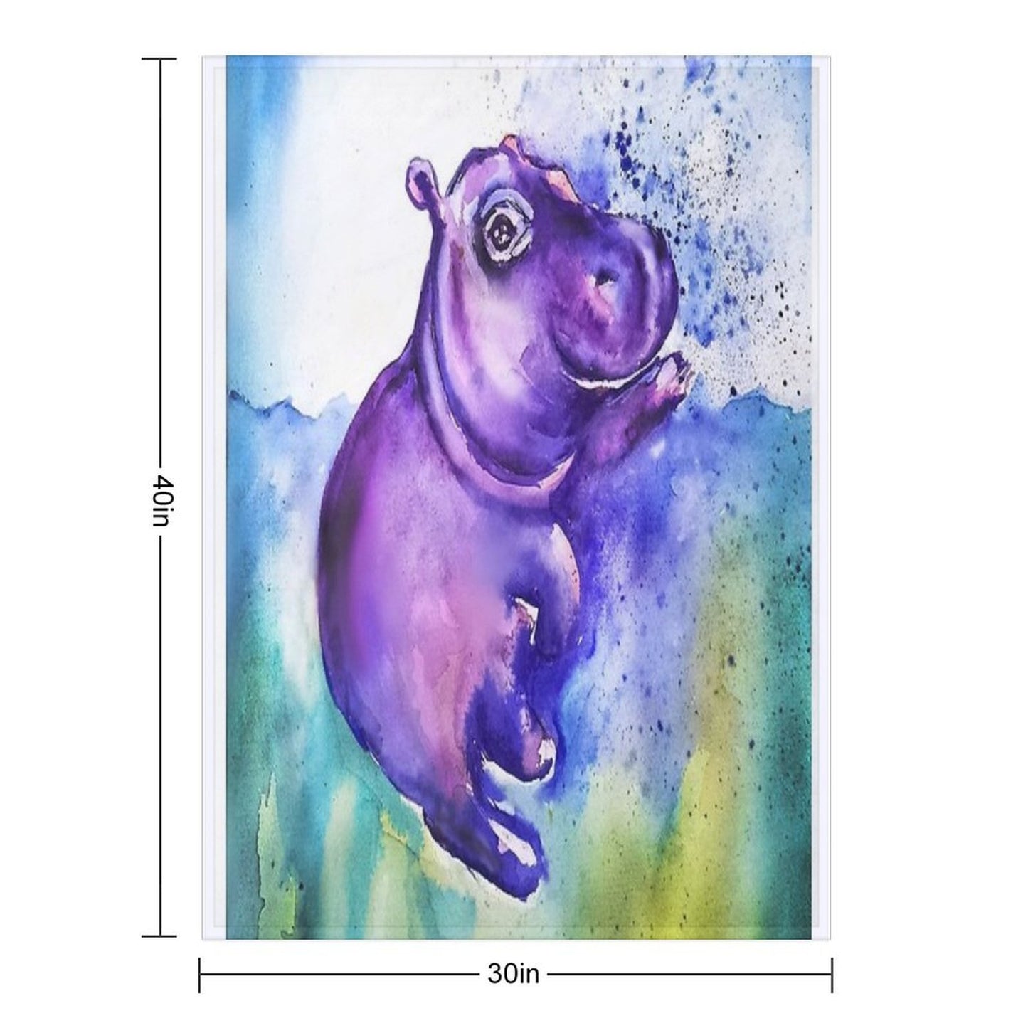 Baby Hippo Throw Blanket