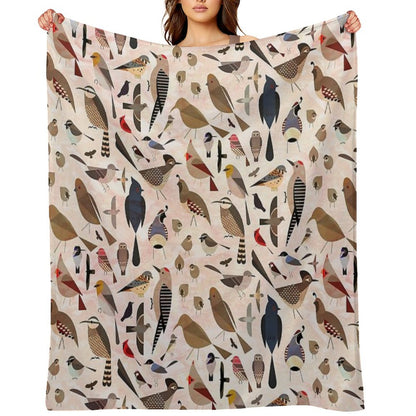 Sonoran Birds Throw Blanket