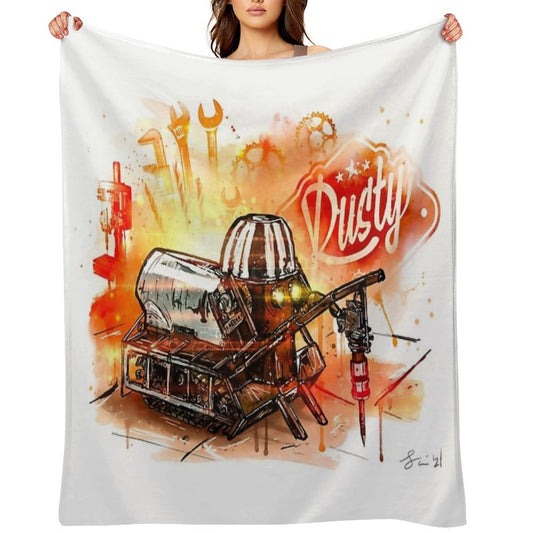 Rusty Art Throw Blanket
