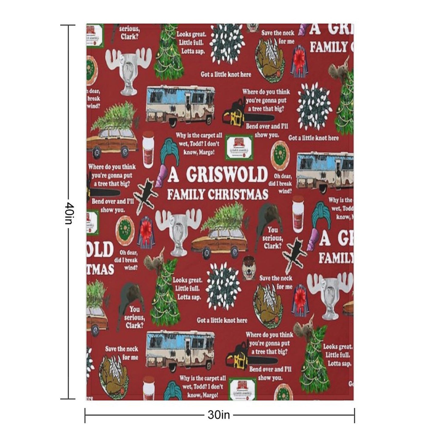 Christmas Vacation Collage Throw Blanket