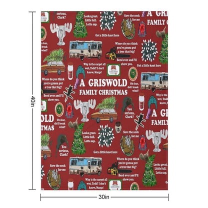 Christmas Vacation Collage Throw Blanket
