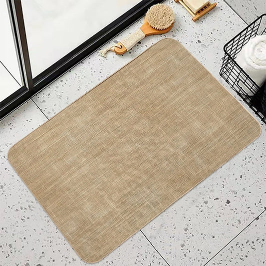 Natural Fabric Texture  Dirt-Trapping Bath Mat