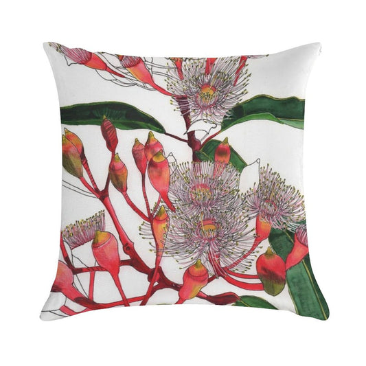 Flowering Gum Blossom Pale Pink Soft Skin-Friendly Throw Pillow