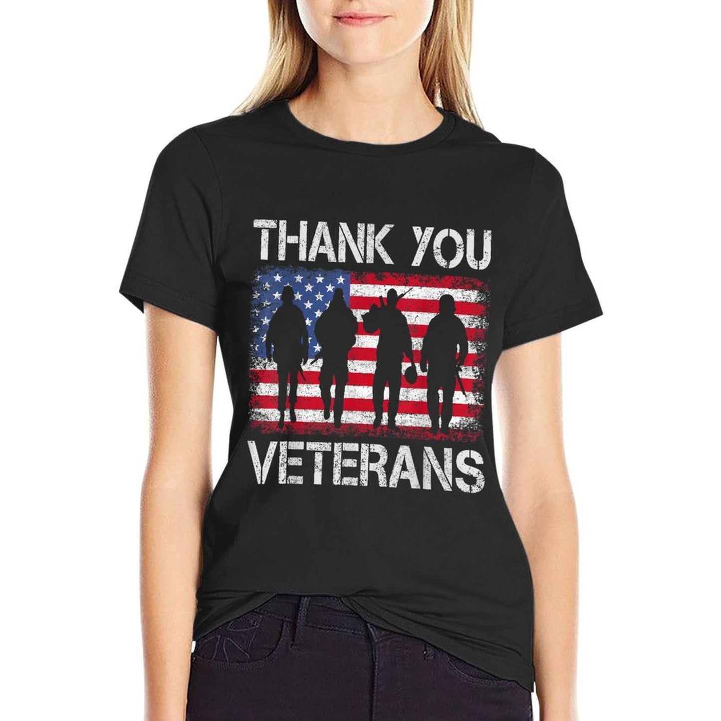 Veterans Day Gifts Thank You Veterans Tshirt Proud  Polyester Blend T-Shirt