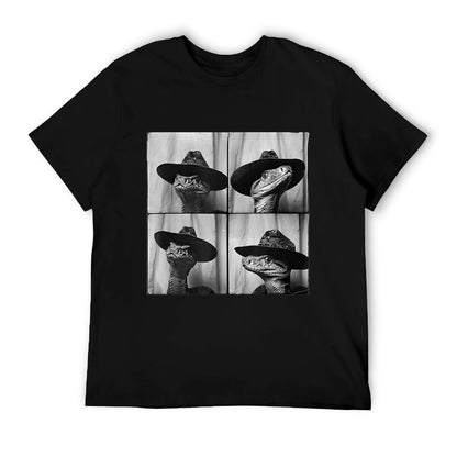 Snake In Cowboy Hat Funny Animal Photobooth Snake Owner T-Shirt