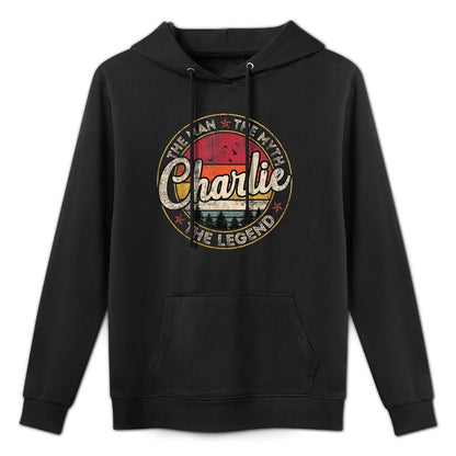 Charlie The Man The Myth The Legend Personalized Name Easy Care Hoodie