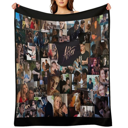 After Collage Throw Blanket