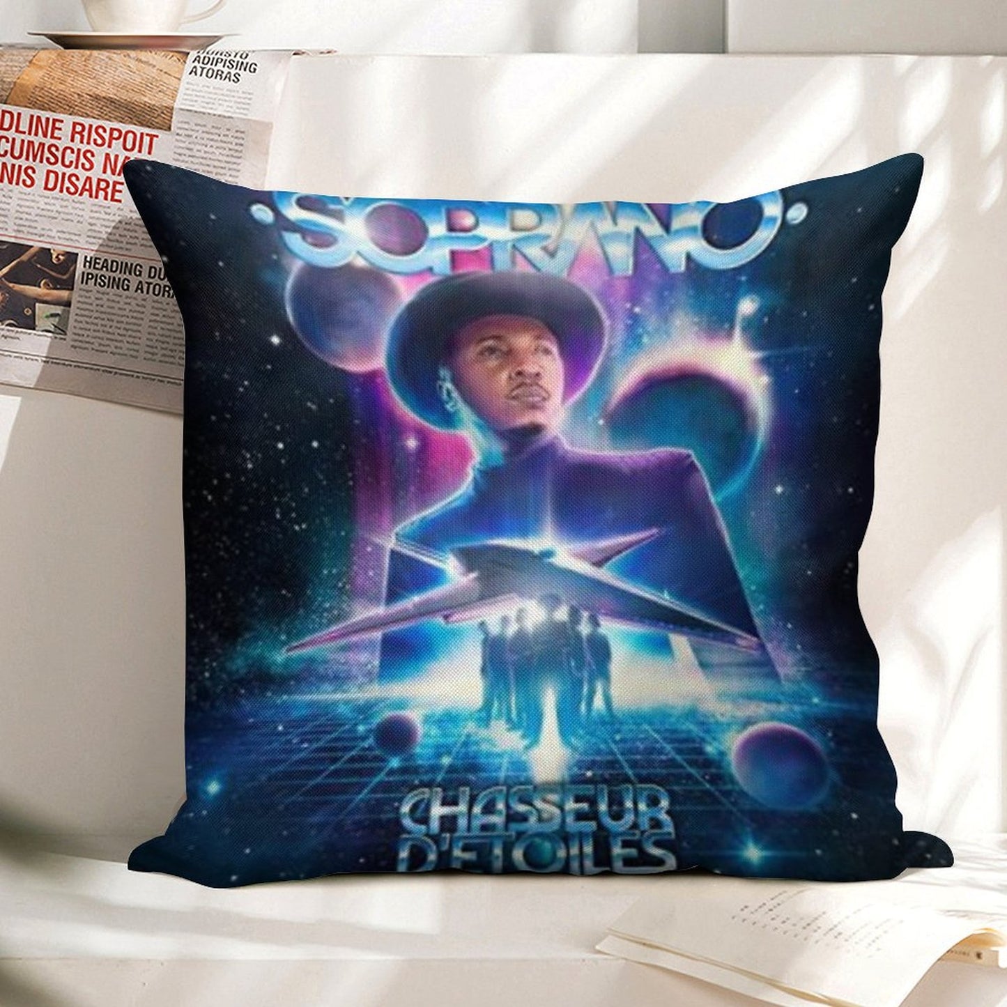 SOPRANO STAR HUNTER Linen Throw Pillow Cover