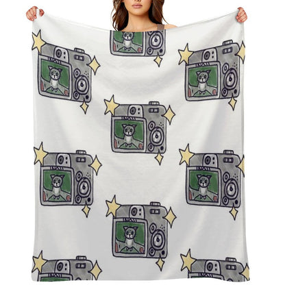 Cat Selfie Throw Blanket