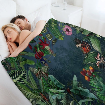 Midnight Rainforest I Throw Blanket