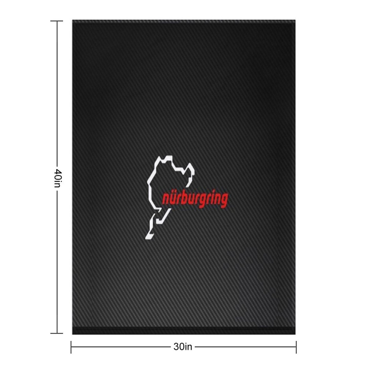 Nürburgring Carbon Fiber White  Red Throw Blanket