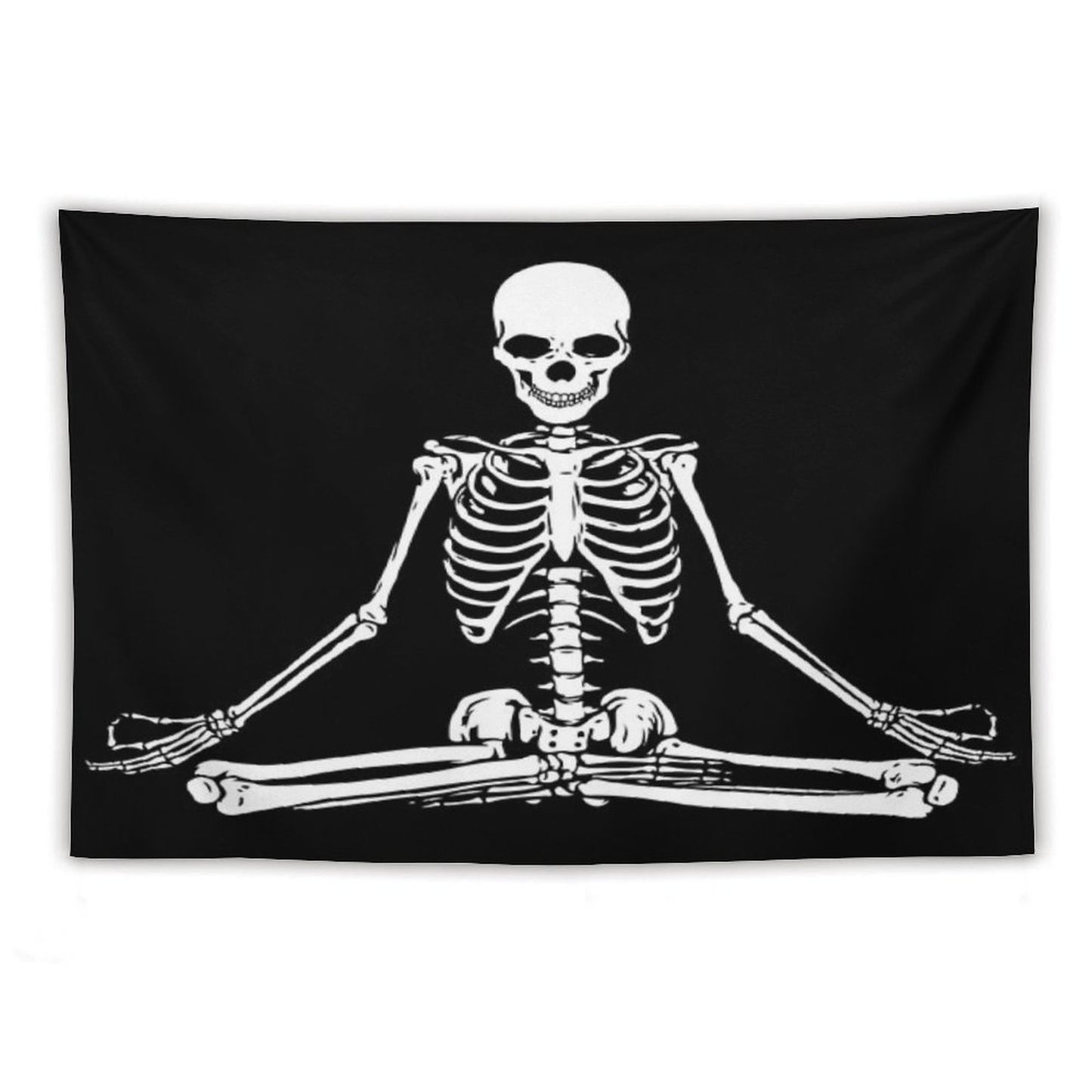 Meditating Skeleton Tapestry