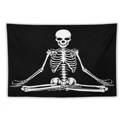 Meditating Skeleton Tapestry