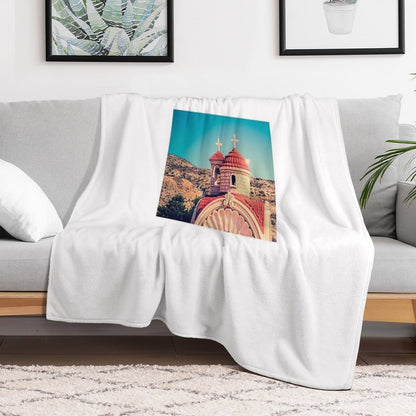 Roadside Shrine, Cyprus Throw Blanket