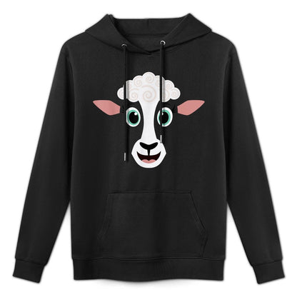Funny Halloween Costume for Girls Boys - Cute Sheep Face Relaxed Fit Hoodie