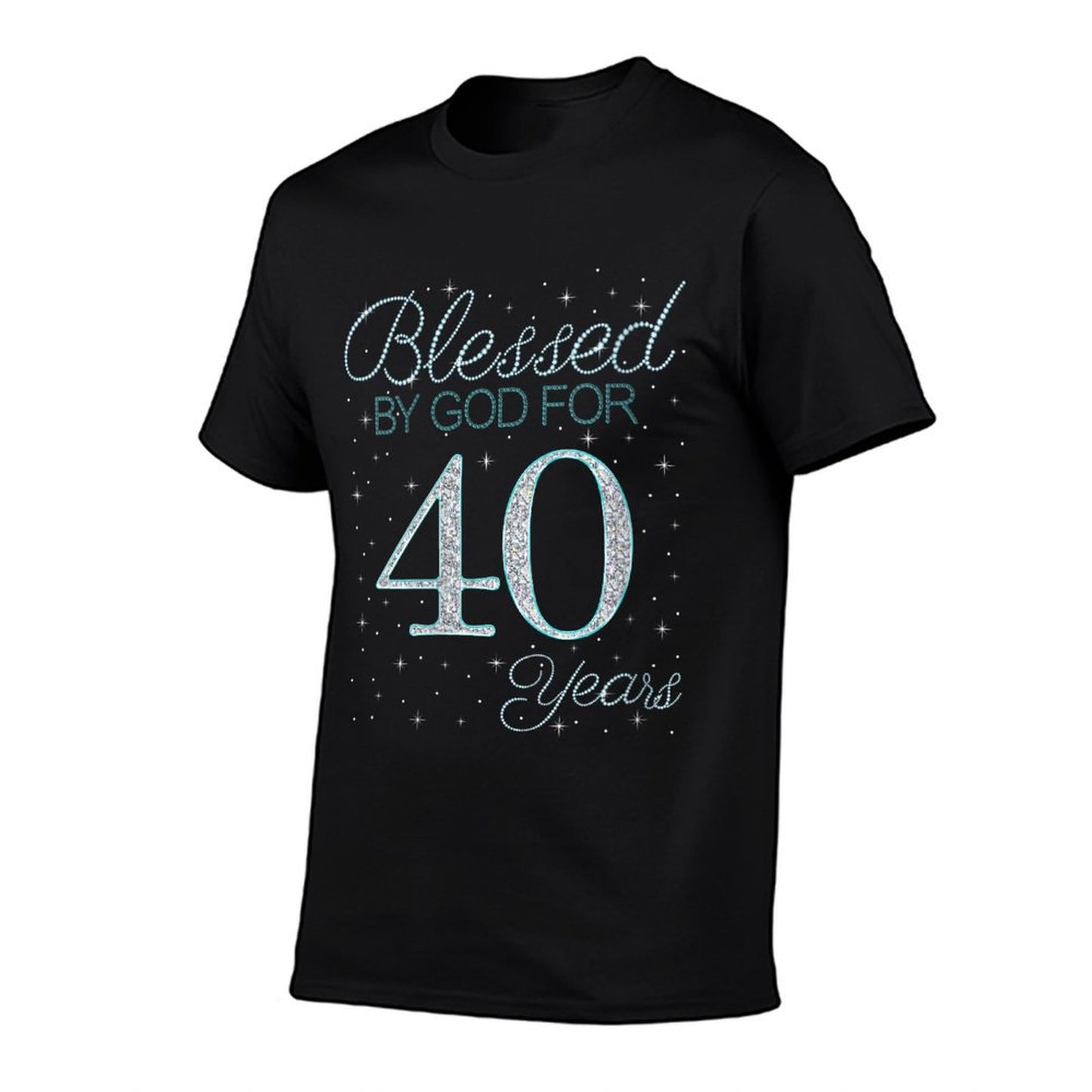 Womens Blessed By God For 40 Years 40th Birthday 40 Year Old Gifts  Trendy Pattern T-Shirt