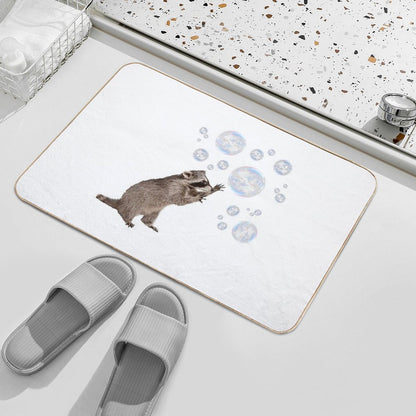 Bubbles The Raccoon Bath Mat