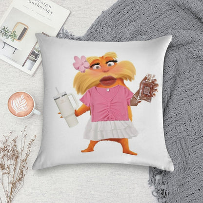 Preppy Lorax Soft Home Decor Throw Pillow