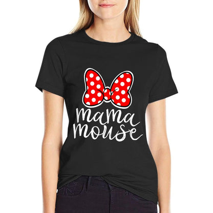 Womens Mama Mouse Family Vacation Mom Funny Mama Mouse T-Shirt