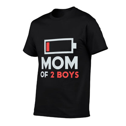 Mom of 2 Boys Gift from Son Mothers Day Birthday Women T-Shirt