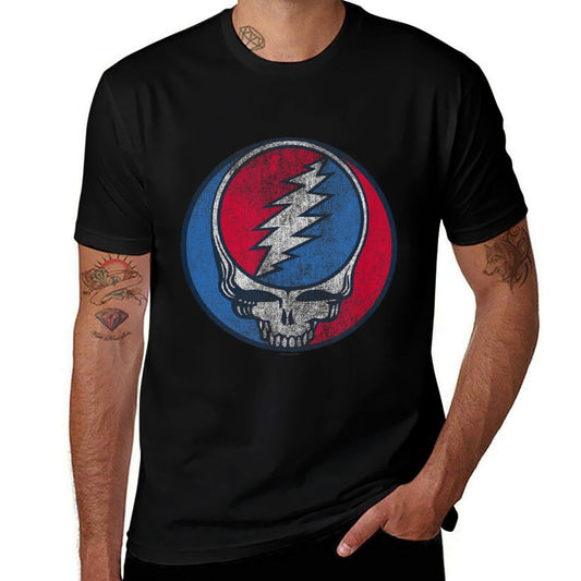 Grateful Dead Distressed Steal Your Face Logo Vintage Band  Vintage-inspired T-Shirt