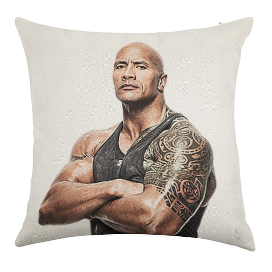CAN YOU SMELL WHAT THE ROCK IS COOKING Linen Throw Pillow Cover