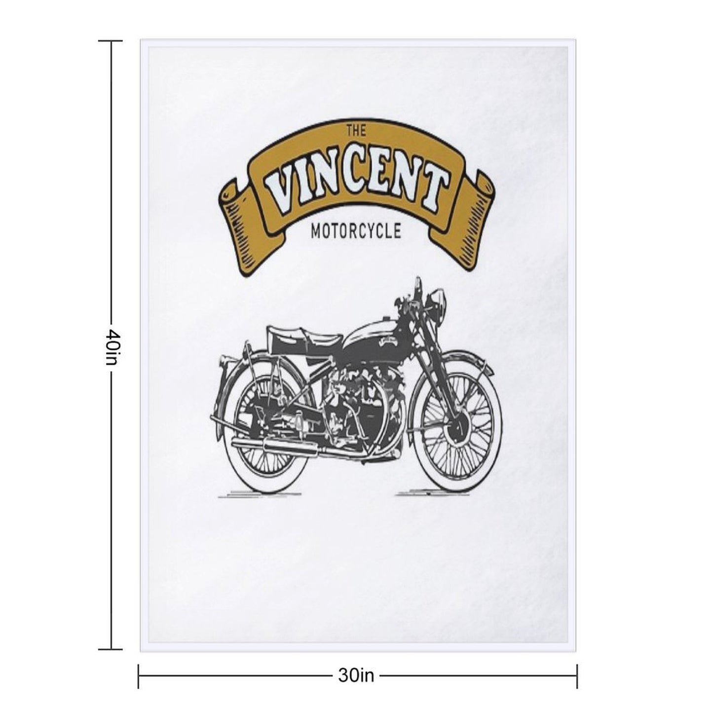 Vincent Rapide Motorcycle Throw Blanket