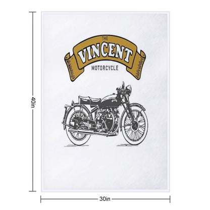 Vincent Rapide Motorcycle Throw Blanket