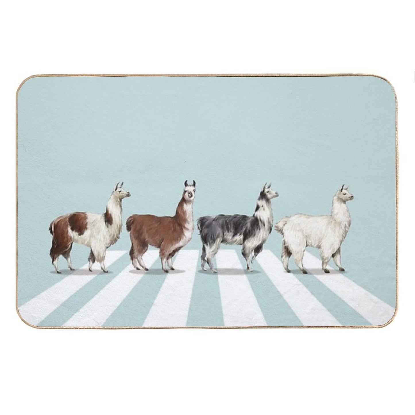 Llama The Abbey Road #1 Bath Mat