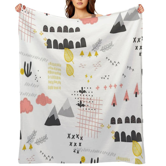 Scandinavian Landscape Throw Blanket