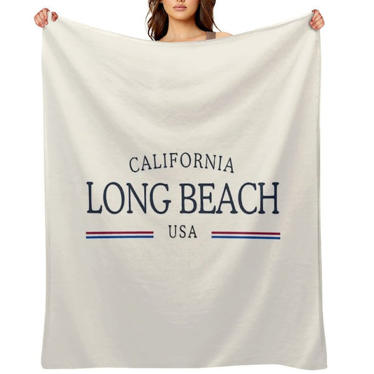 Long Beach California Heritage – Classic Cream Throw Blanket