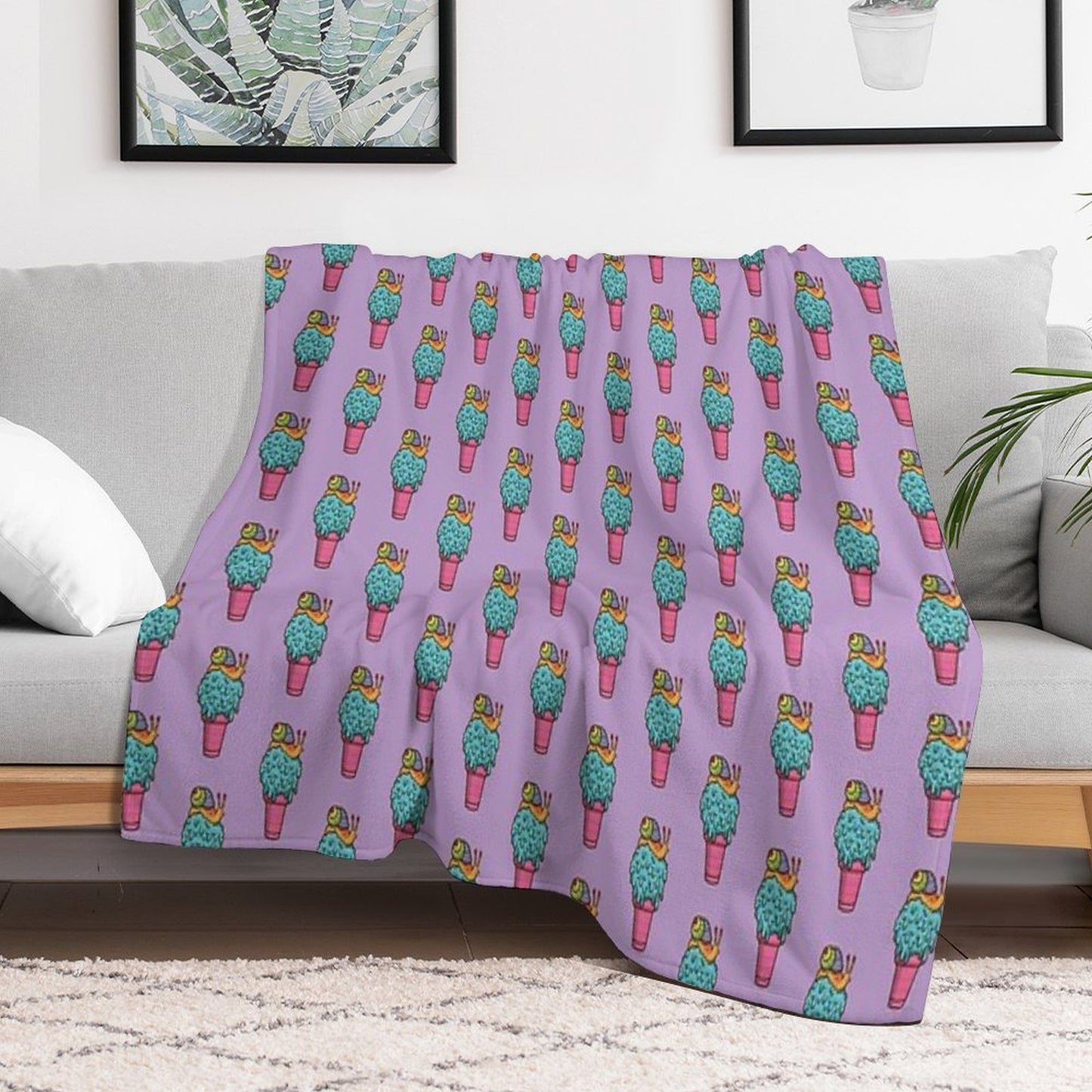 Crazy Snail Cone Throw Blanket