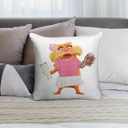 Preppy Lorax Soft Home Decor Throw Pillow