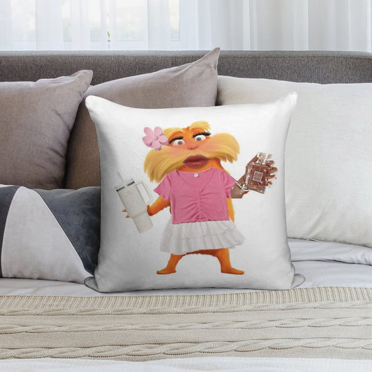 Preppy Lorax Soft Home Decor Throw Pillow