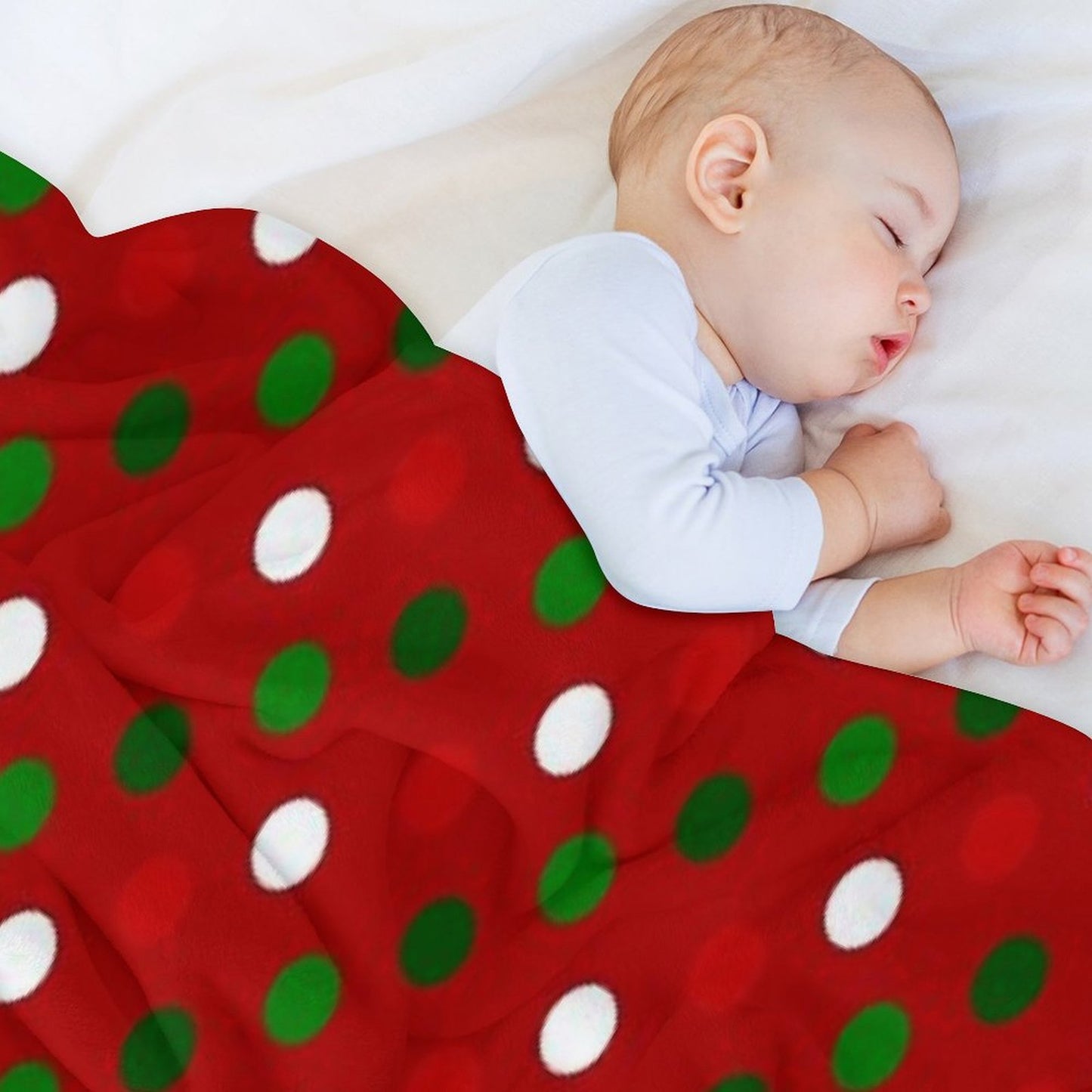 Christmas Polka Dots - Reds And Greens Throw Blanket