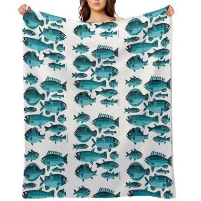 Ten Fish Throw Blanket